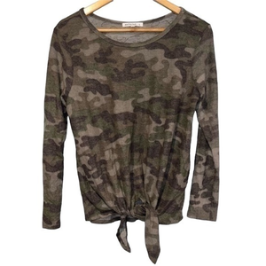 NWOT Antistar Soft Camo‎ Waist Tie Long Sleeve Top, very soft, large